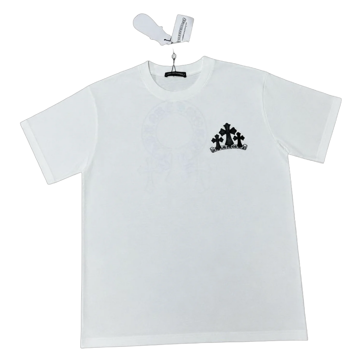 Chrome Cross Emblem Tee — White