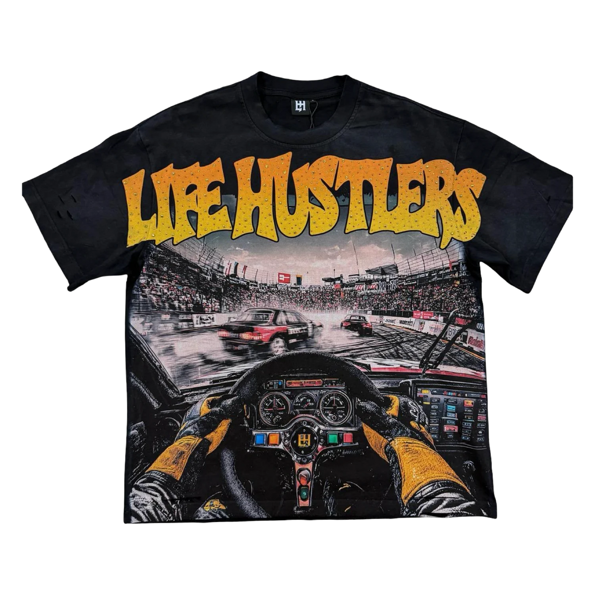 Life Hustlers Racing Tee — Black