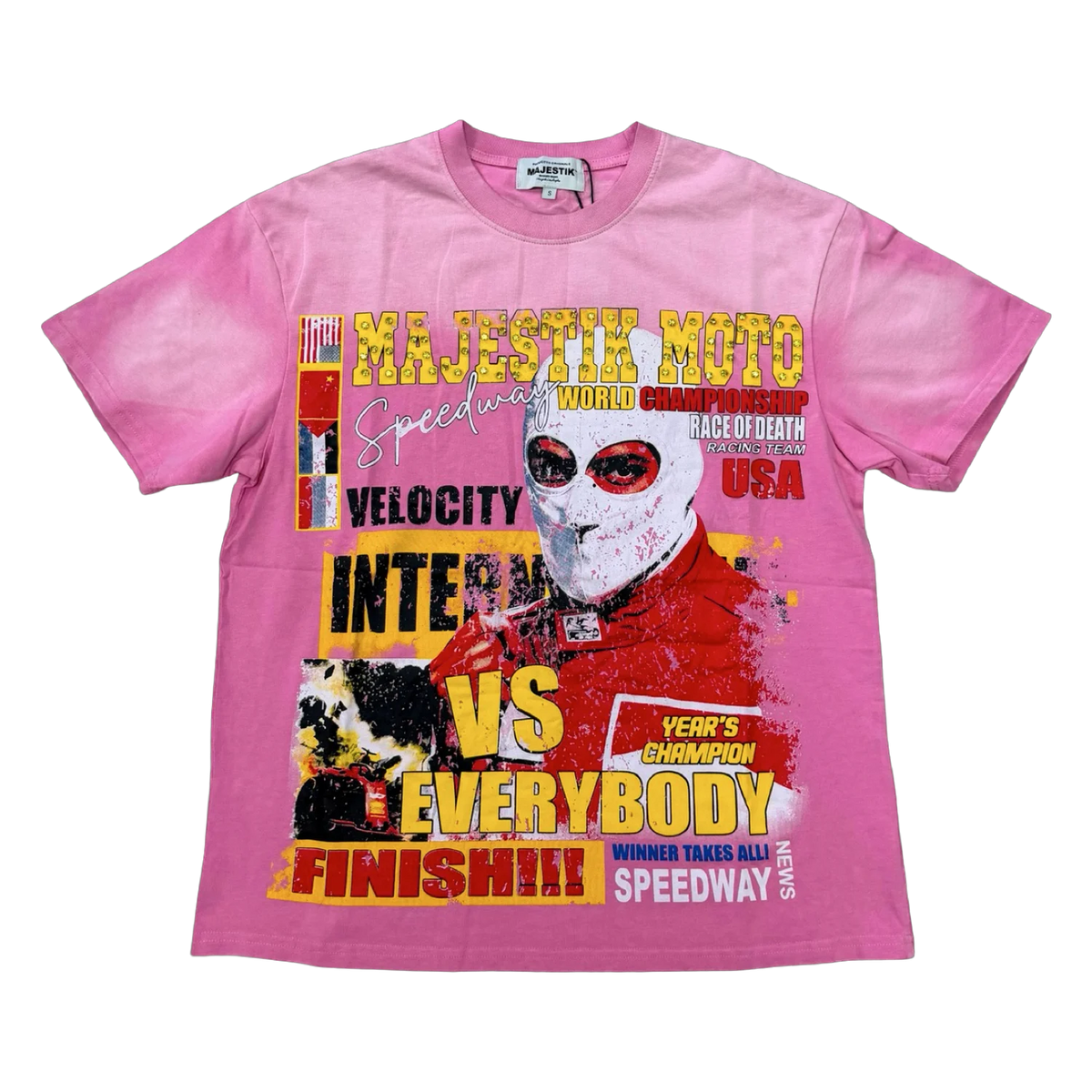 Majestik Moto Velocity Tee — Pink