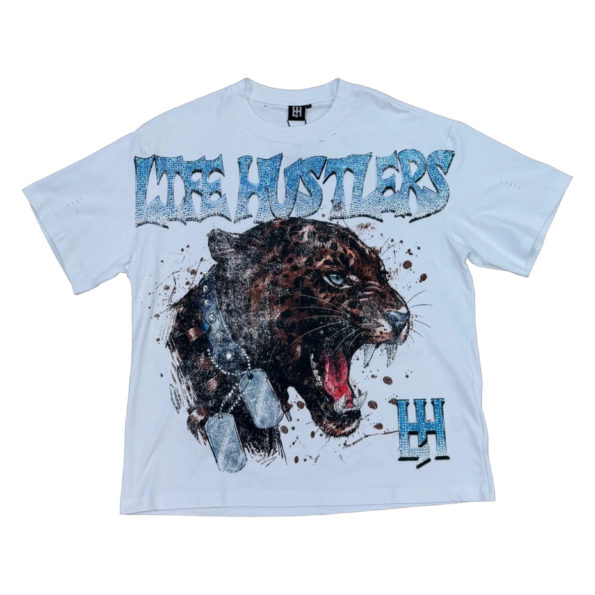 Life Hustlers Tiger Head Tee — White