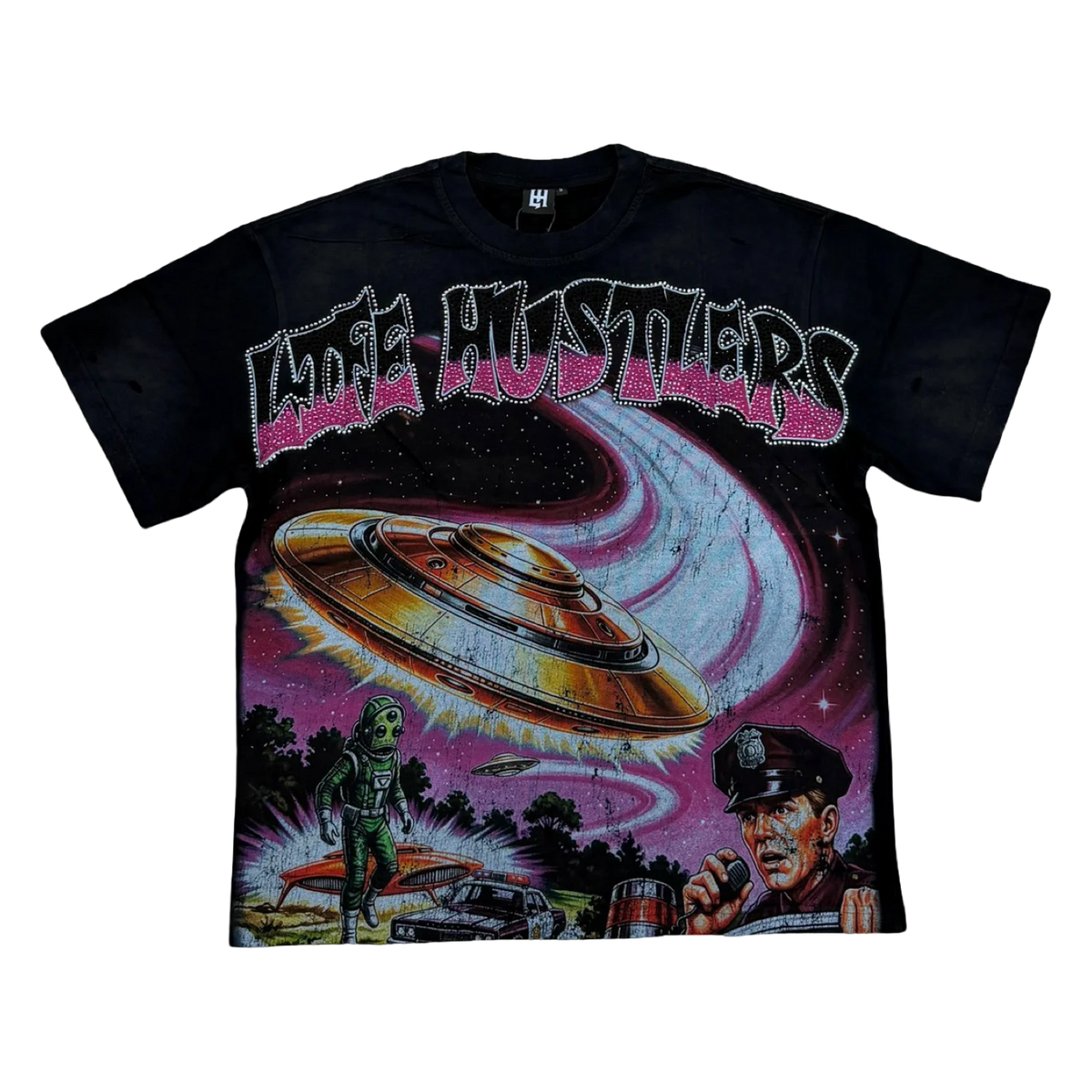 Life Hustlers UFO Abduction Tee — White