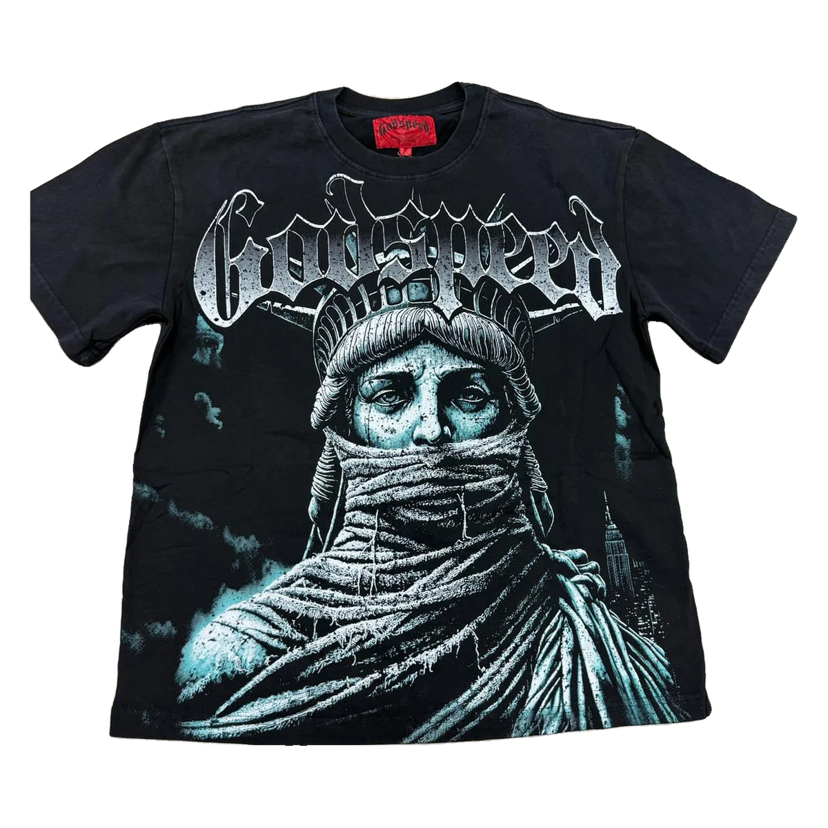 Godspeed Liberty Skull Tee — Black