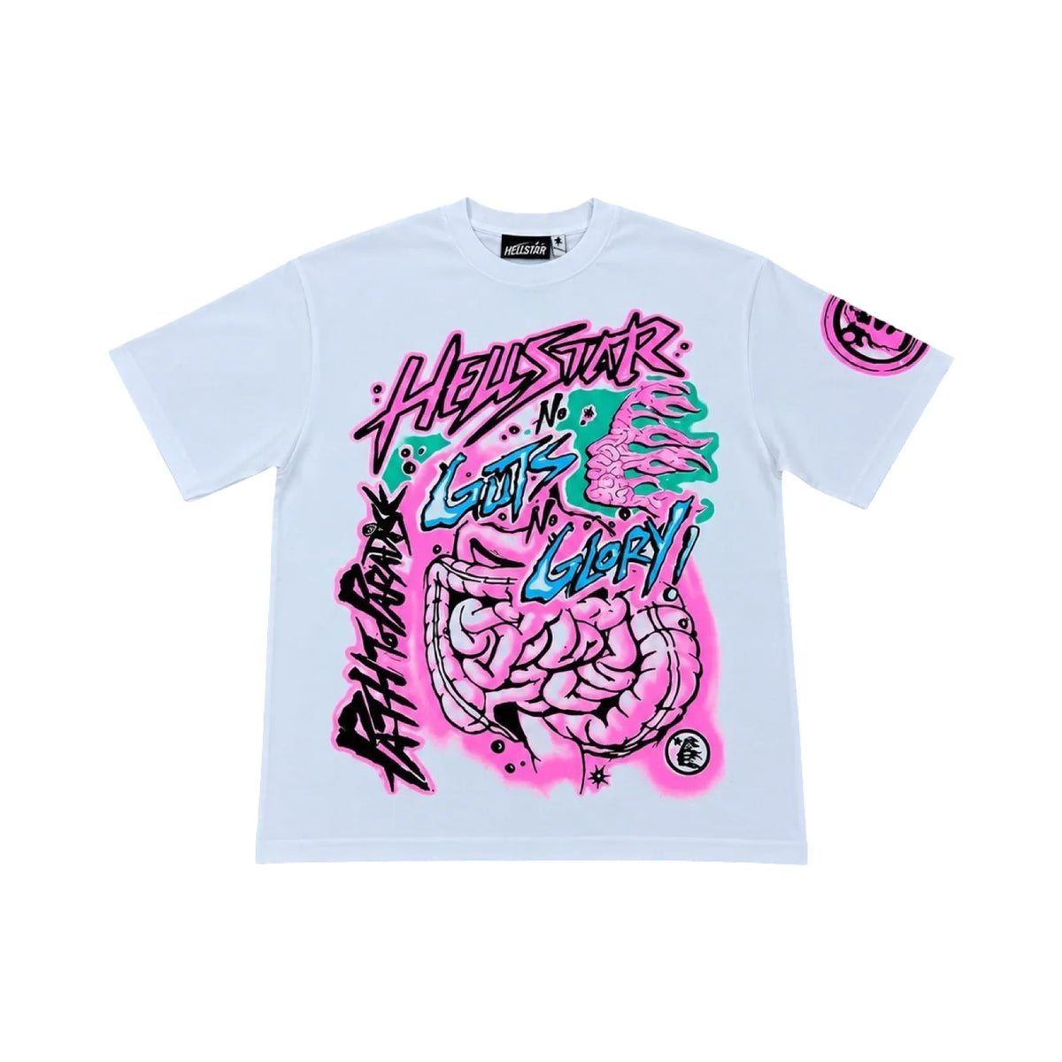 Hellstar Neon Brain Graphic Tee — White