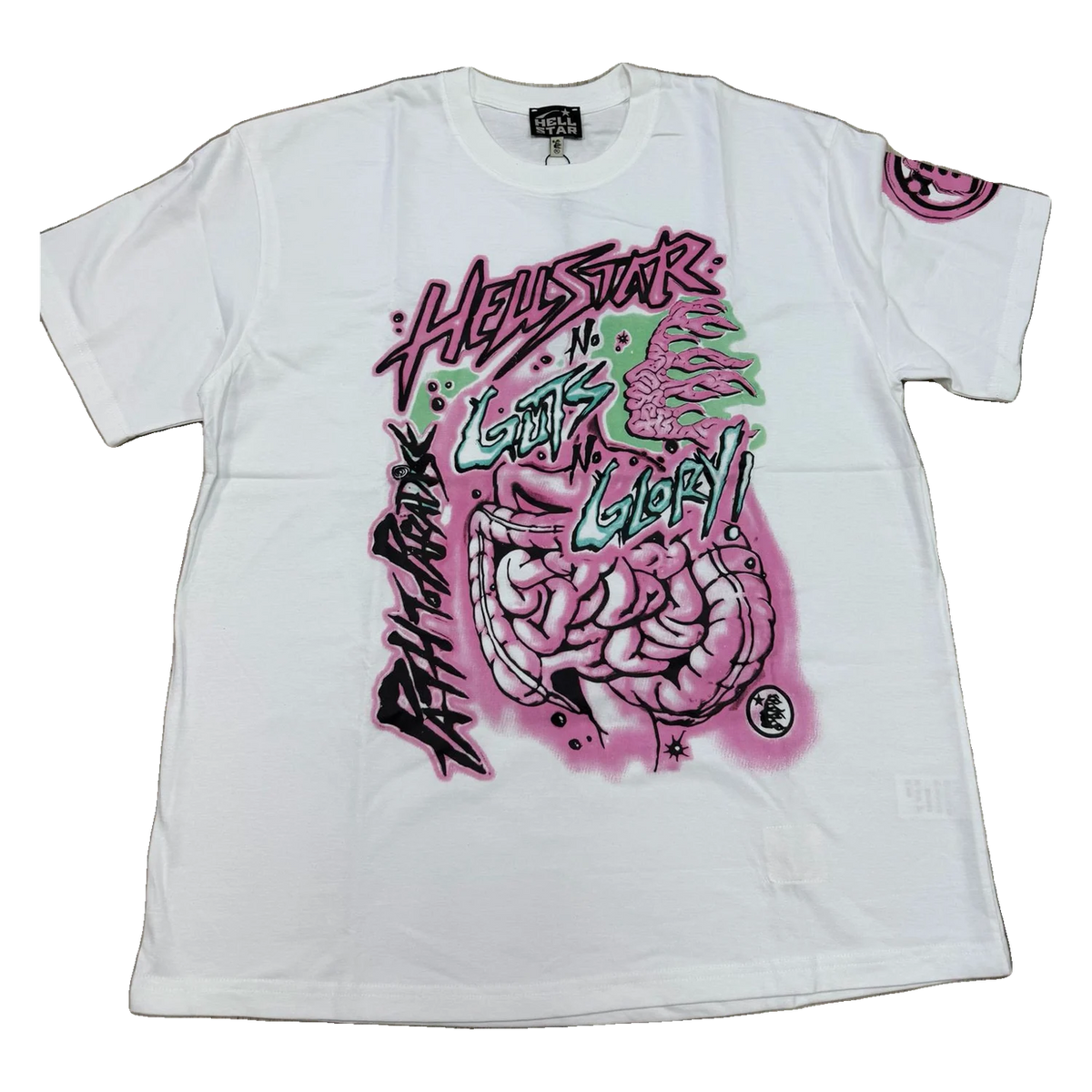 Hellstar Neon Brain Graphic Tee — White