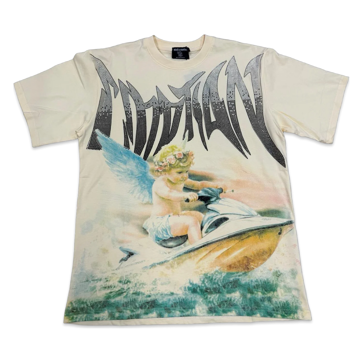 Mixed Emotion Cherub Surf Tee — Cream