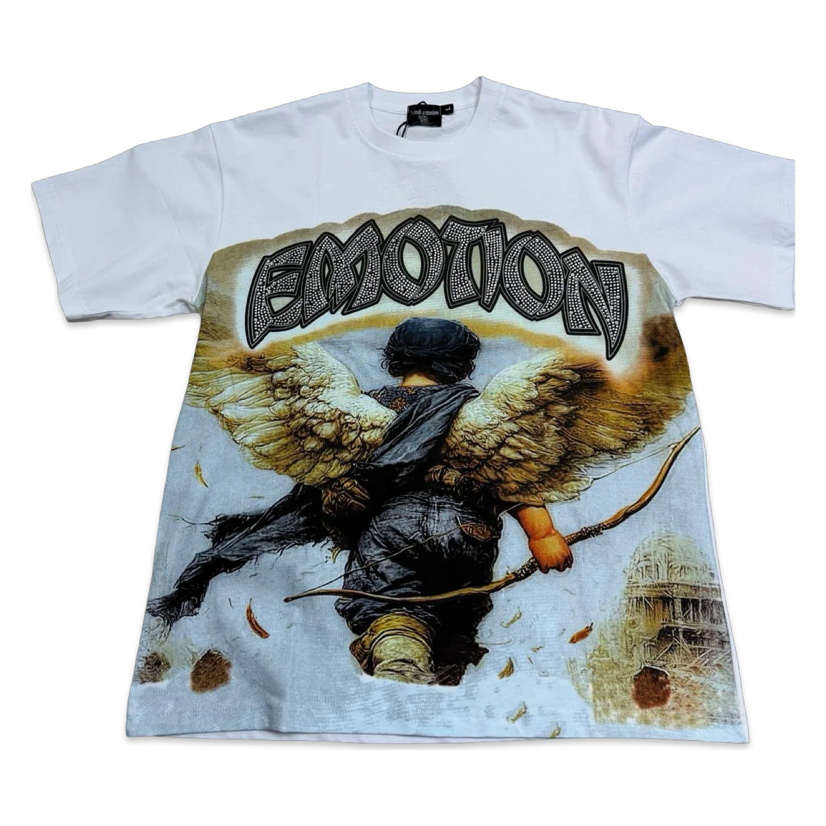 Mixed Emotion Sepia Archer Tee — Cream