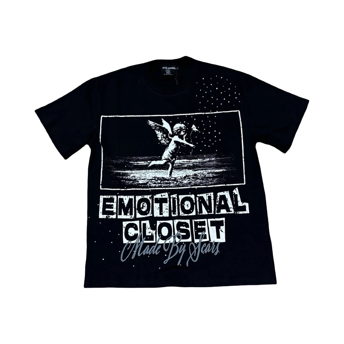 Mixed Emotion Emotional Closet Cupid Graphic Tee — Black