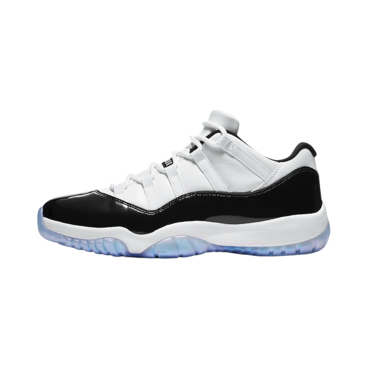 Jordan 11 Low Iridescent White Emerald Rise Black