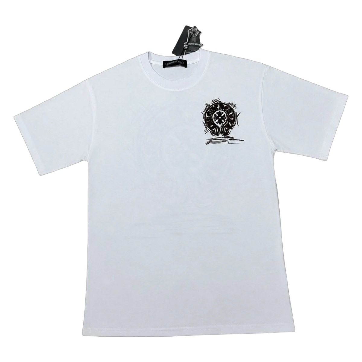 Ornate Crest Tee — White