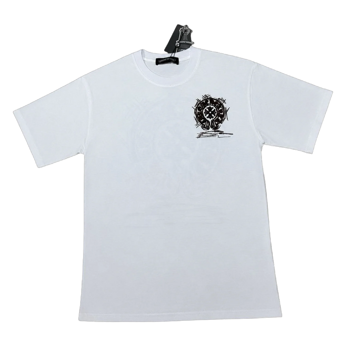 Ornate Crest Tee — White