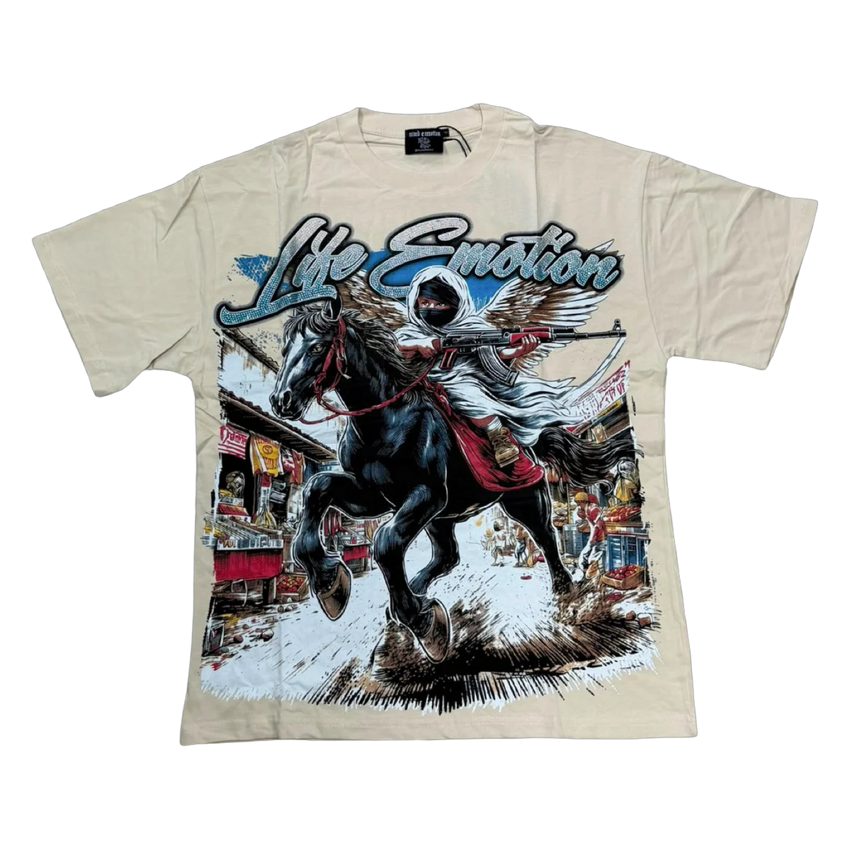 Life Emotion Horseman Tee — White