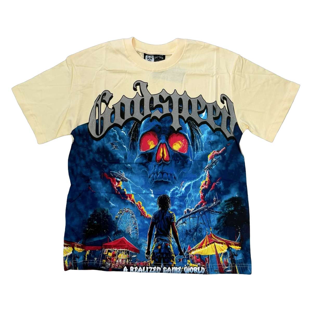 Godspeed Carnival Skull Tee — Cream