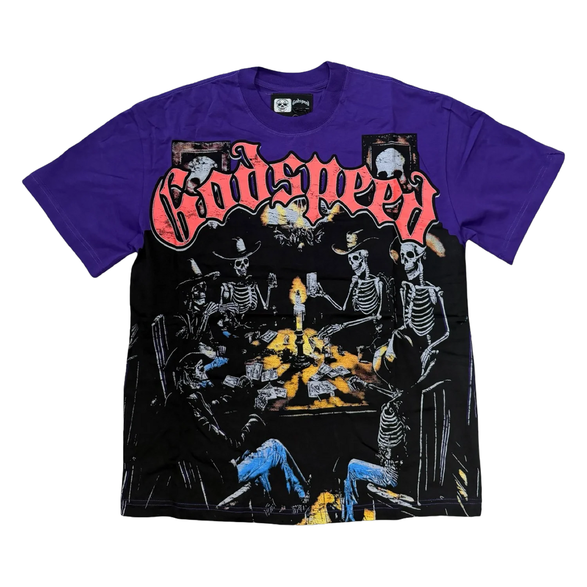 Godspeed Pirate Skeletons Tee — Purple