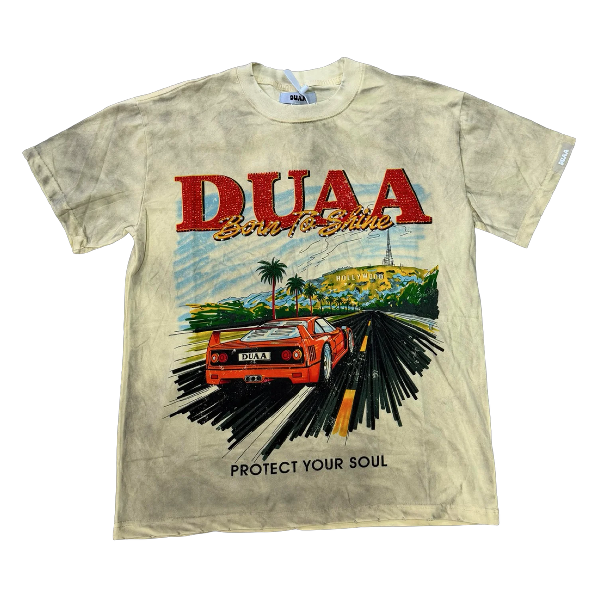Duaa Born To Shine Tee — White
