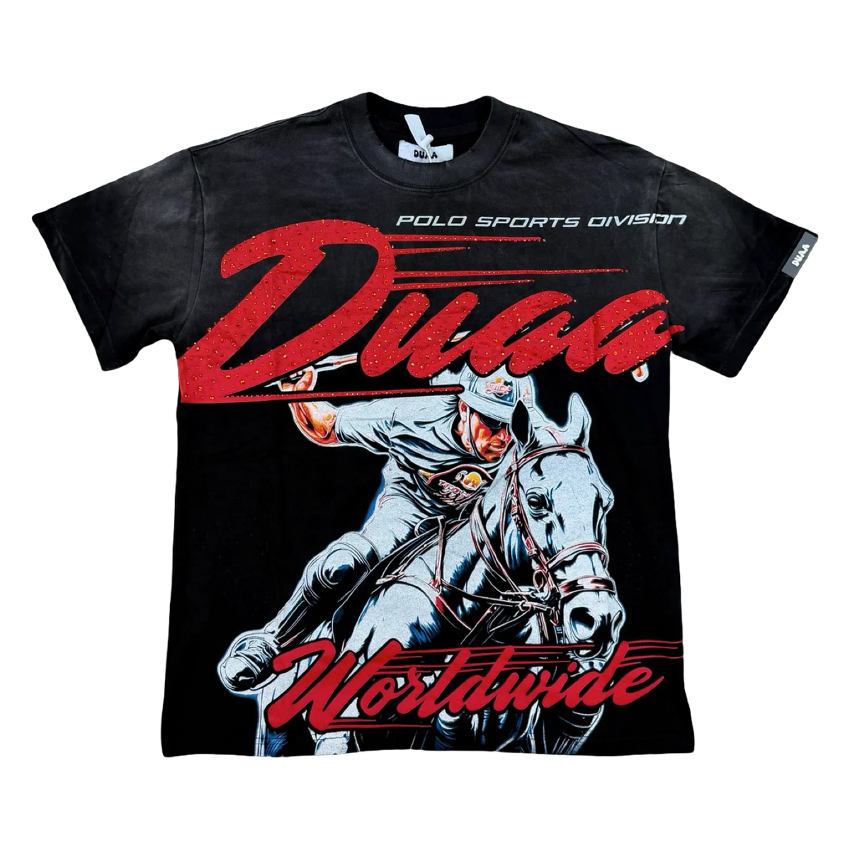 Duaa Worldwide Rider Tee — Black