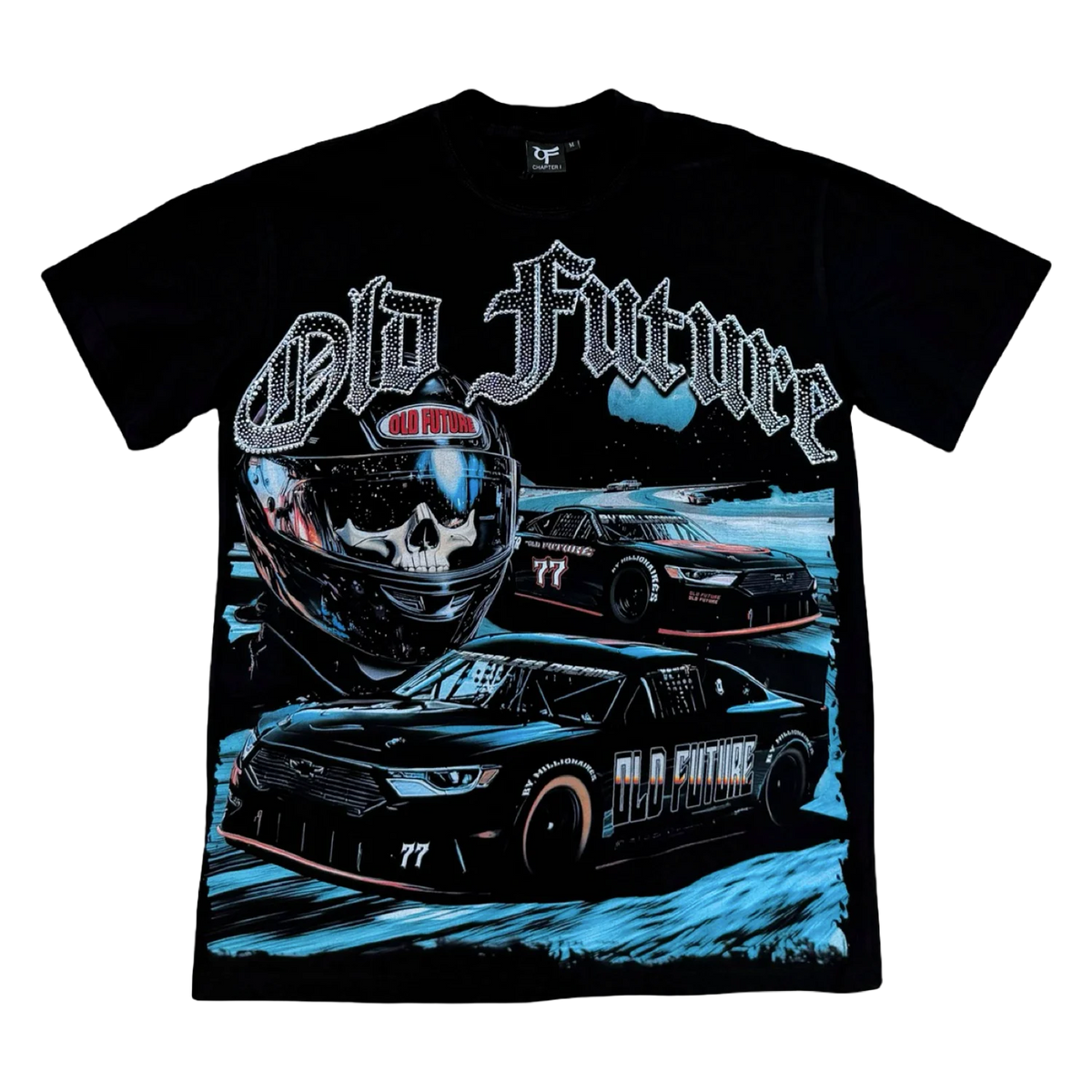 Old Future Muscle Car Tee — Black
