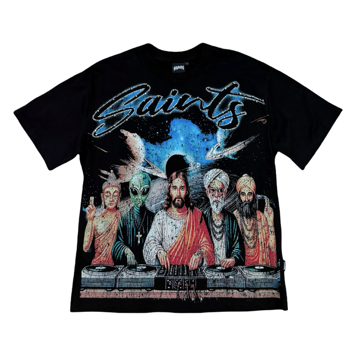 Saints Group Portrait Tee — Black