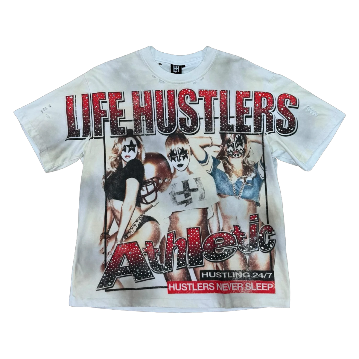 Life Hustlers Athletic Tee — White