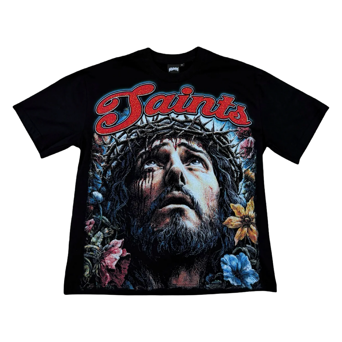 Saints Crown Of Thorns Tee — Black