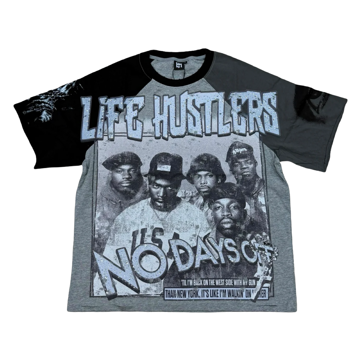 Life Hustlers No Days Off Tee — Black