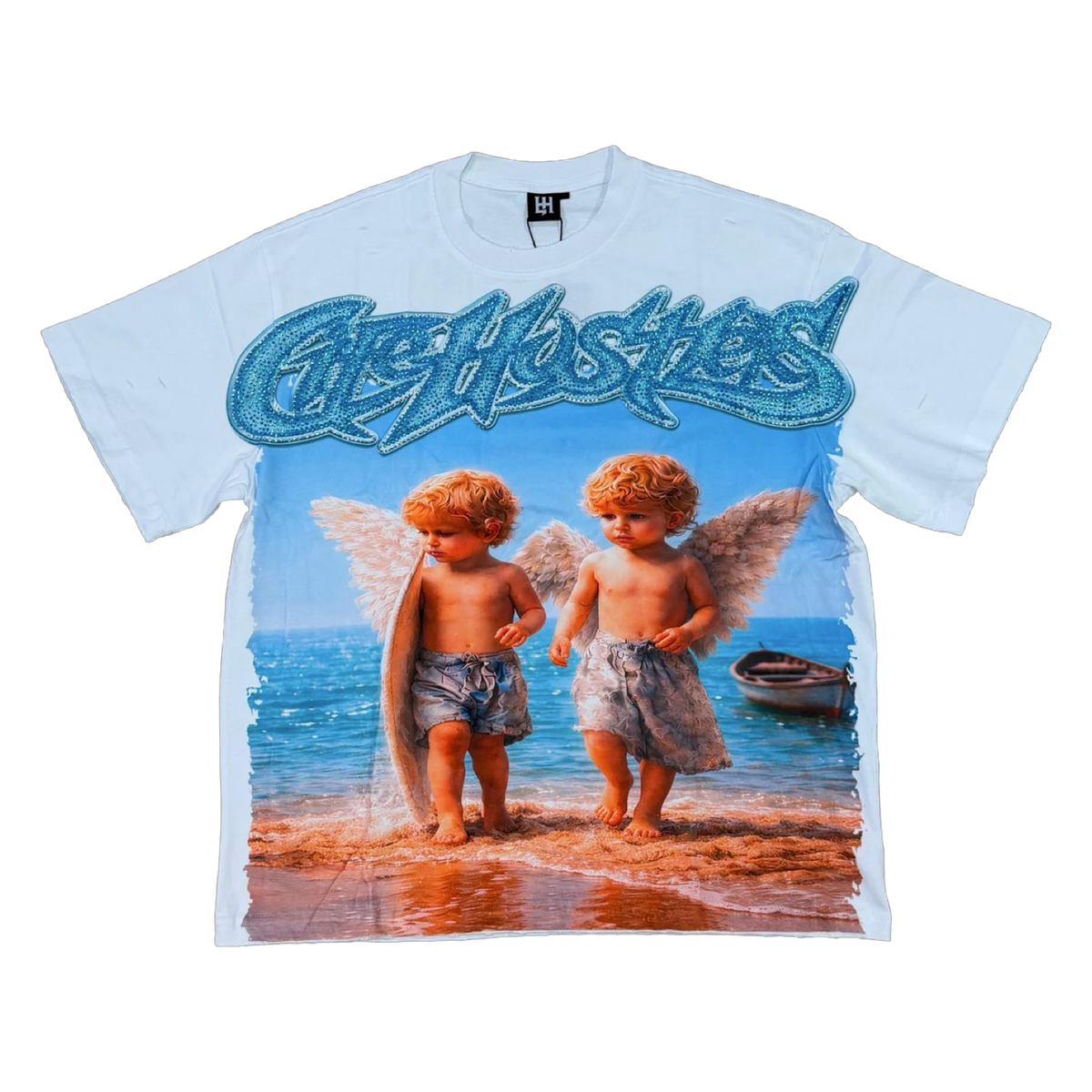 Life Hustlers Beach Cherubs Tee — White
