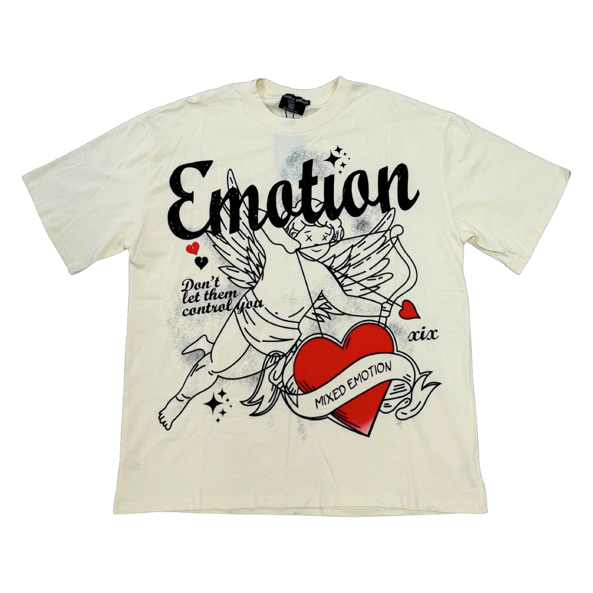 Mixed Emotion Heart Tee — Cream