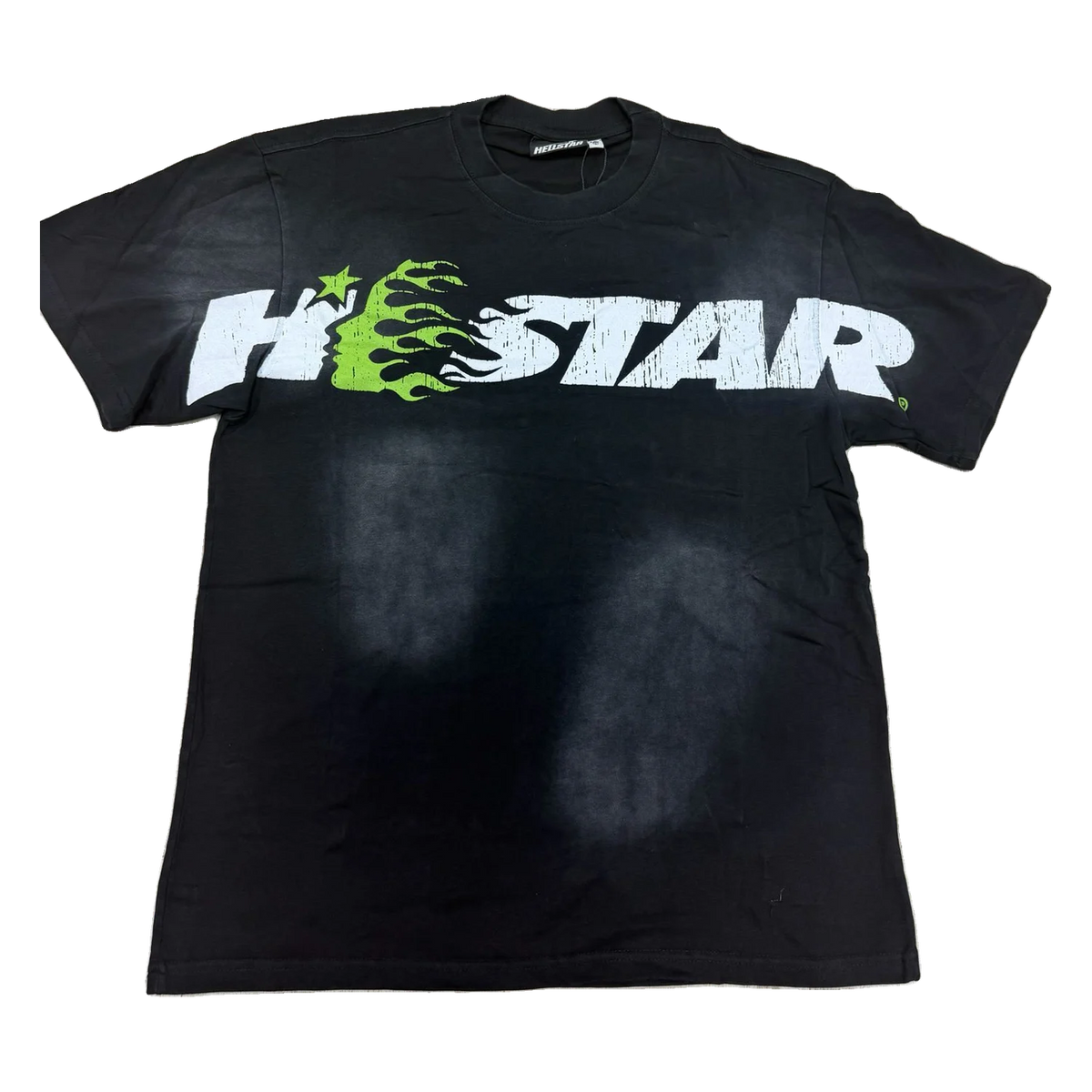 Hellstar Green Wordmark Tee — Black