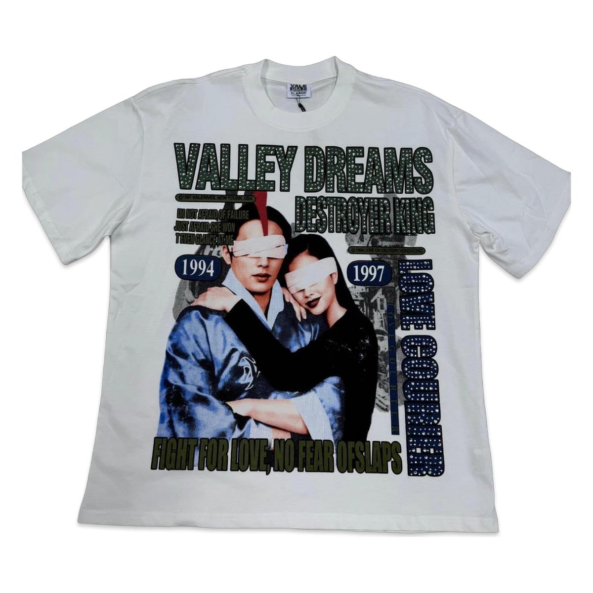 Blindfolded Couple Tee — White